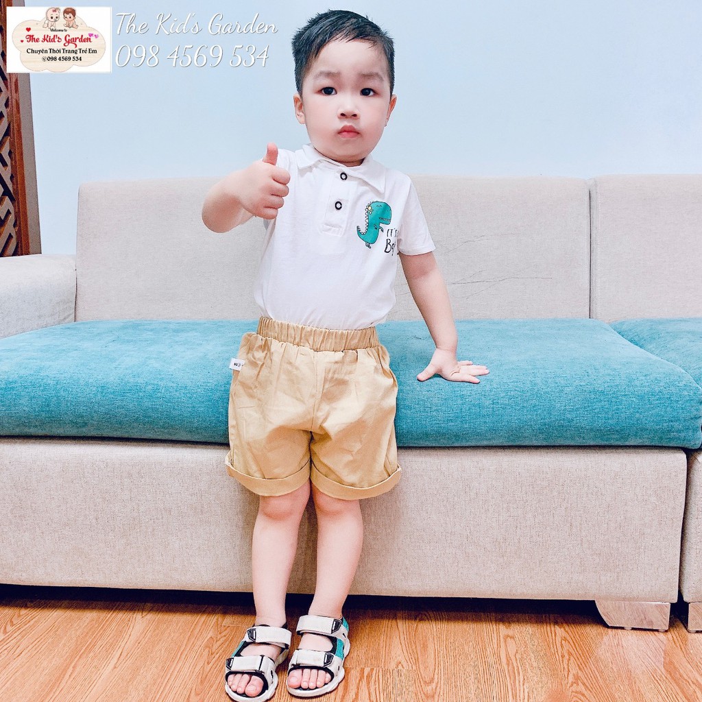 BỘ QUẦN ÁO BÉ TRAI ( CÓ SIZE ĐẠI )_ ÁO KHỦNG LONG QUẦN KAKI SÀNH ĐIỀU CHO BÉ 6-20kg