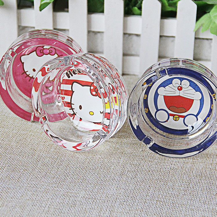 Dễ Thương Gạt Tàn Thuốc Thủy Tinh Hình hello kitty Đáng Yêu Sáng Tạo