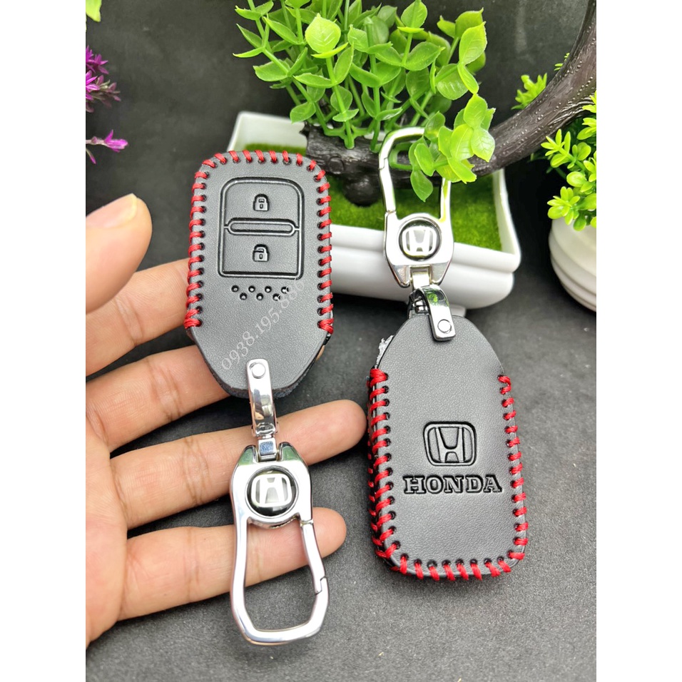 Bao da chìa khóa HONDA 2 NÚT thông minh xe ô tô Honda City, CRV 2 nút
