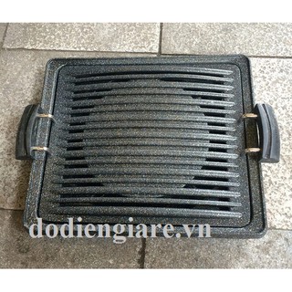 Vỉ nướng đá 2 tầng đun ga Hàn Quốc (chữ nhật)