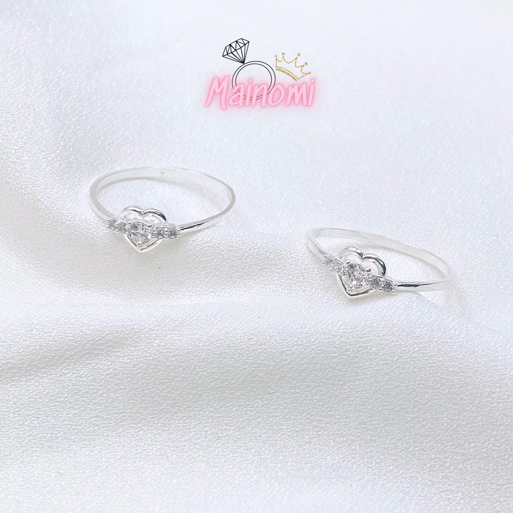 Nhẫn trái tim TX001 MAINOMI mã đặc biệt xinh xắn dễ thương
