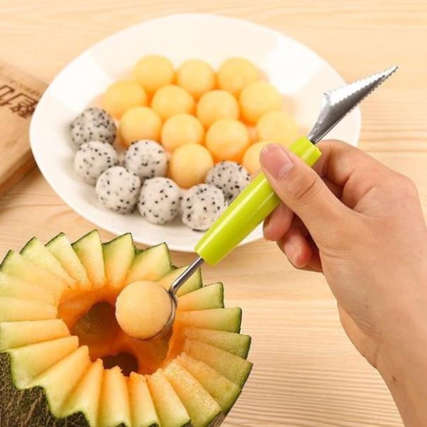 Dụng Cụ Tỉa Hoa Quả 2 Đầu , Muỗng Múc Trái Cây, Muỗng Bingsu [Thanh Mai Shop]