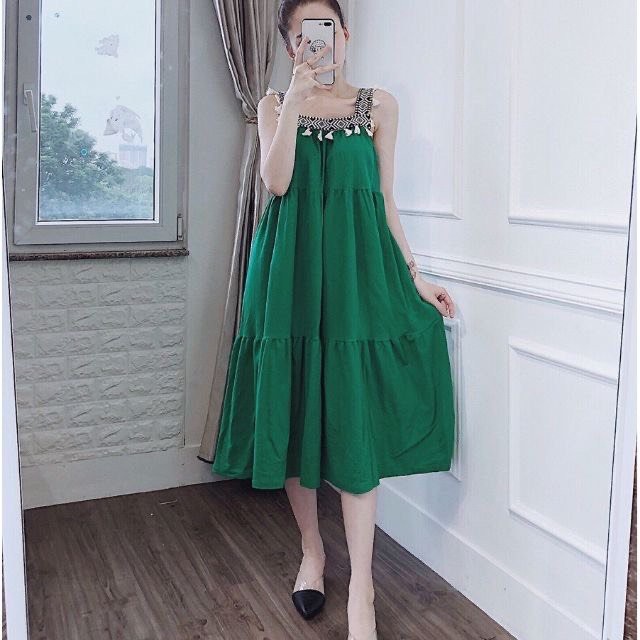 Váy bầu  dáng suông dài chuẩn đẹp  V213