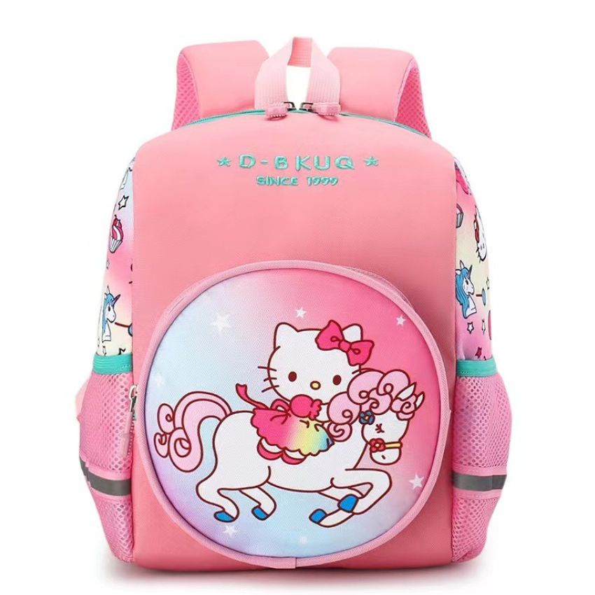 Cặp balo học sinh đi học mầm non in hình 3D nhân vật hoạt hình size 33cm chất liệu vải dù chống nước, chống xước BL031