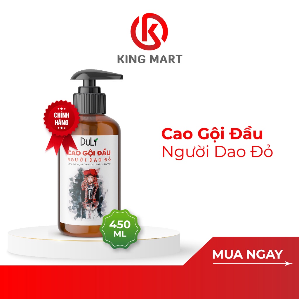 Cao Gội Đầu Thảo Dược DuliVina Người Dao Đỏ 450ml Ngừa Rụng Tóc