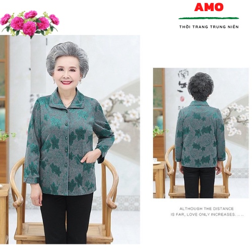 Áo sơ mi trung niên, người già cao cấp SM nhung túi
