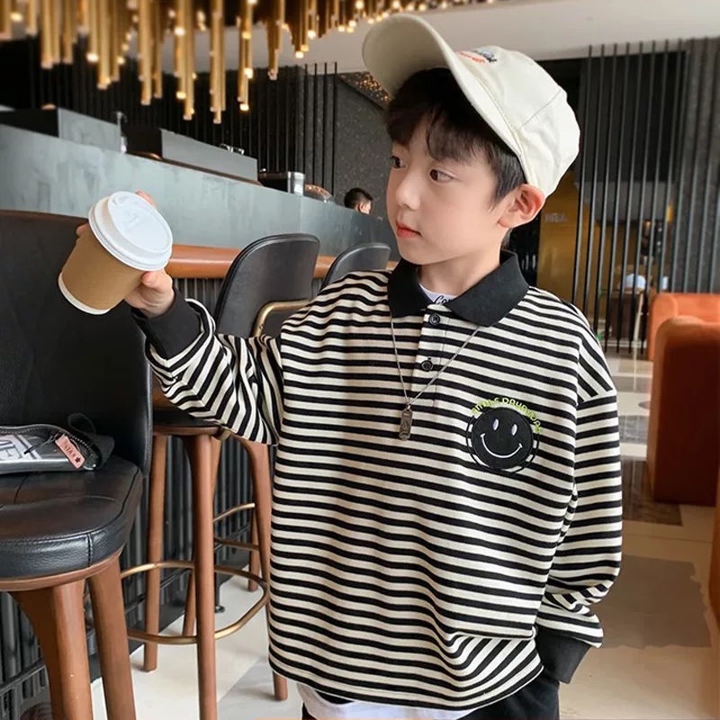 Áo sweater AMILA kẻ sọc phong cách Hàn Quốc mới cho bé trai