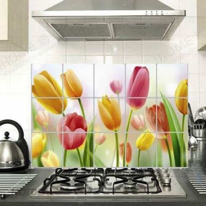 Giấy dán tường bếp