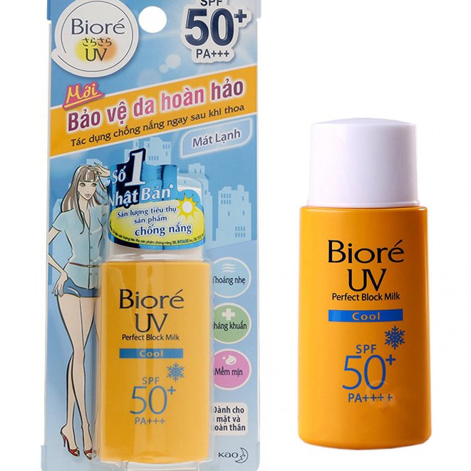 SỮA CHỐNG NẮNG BIORE UV PERFECT PROTECT MILK COOL 25ml