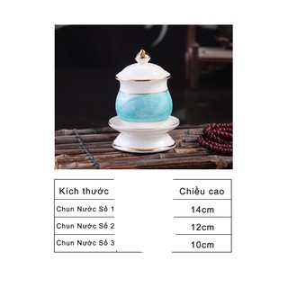 BỘ THỜ CÚNG SỨ HỌA TIẾT ĐÁ HOA CƯƠNG XANH CAO CẤP