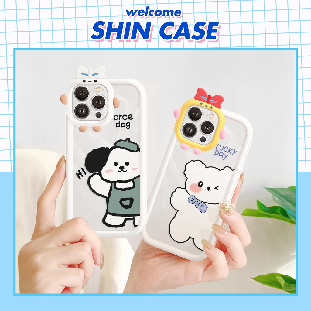Ốp lưng iphone camera nơ Cre Doog 6/6plus/6s/6splus/7/7plus/8/8plus/x/xs/11/12/13/14/pro/max/promax/plus/shin/case