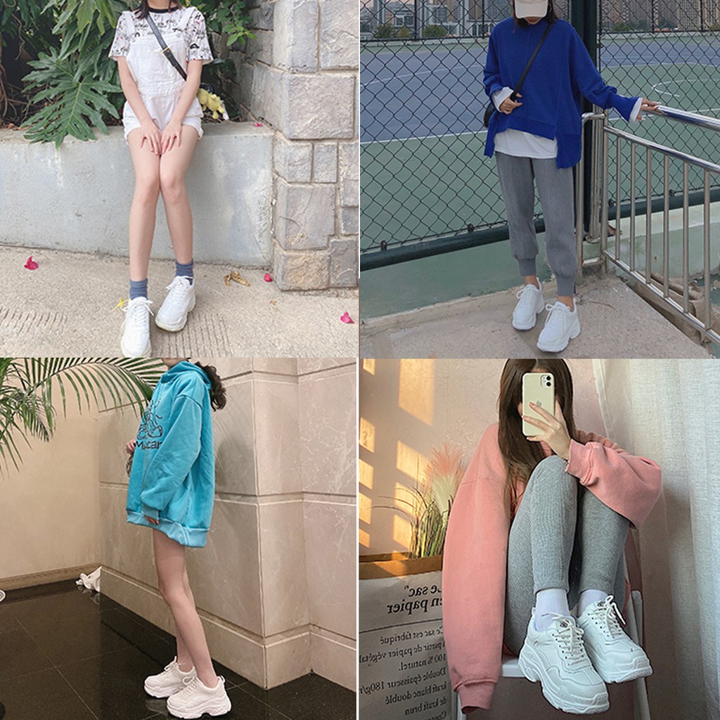 Giày thể thao sneaker nữ (SE04), giày nữ phong cách thời trang Hàn Quốc trẻ trung