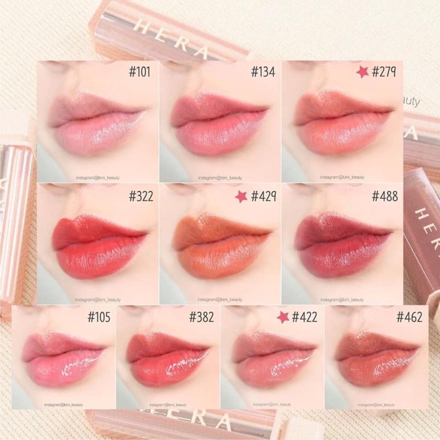 SON BÓNG HERA SENSUAL SPICY NUDE GLOSS HÀN QUỐC