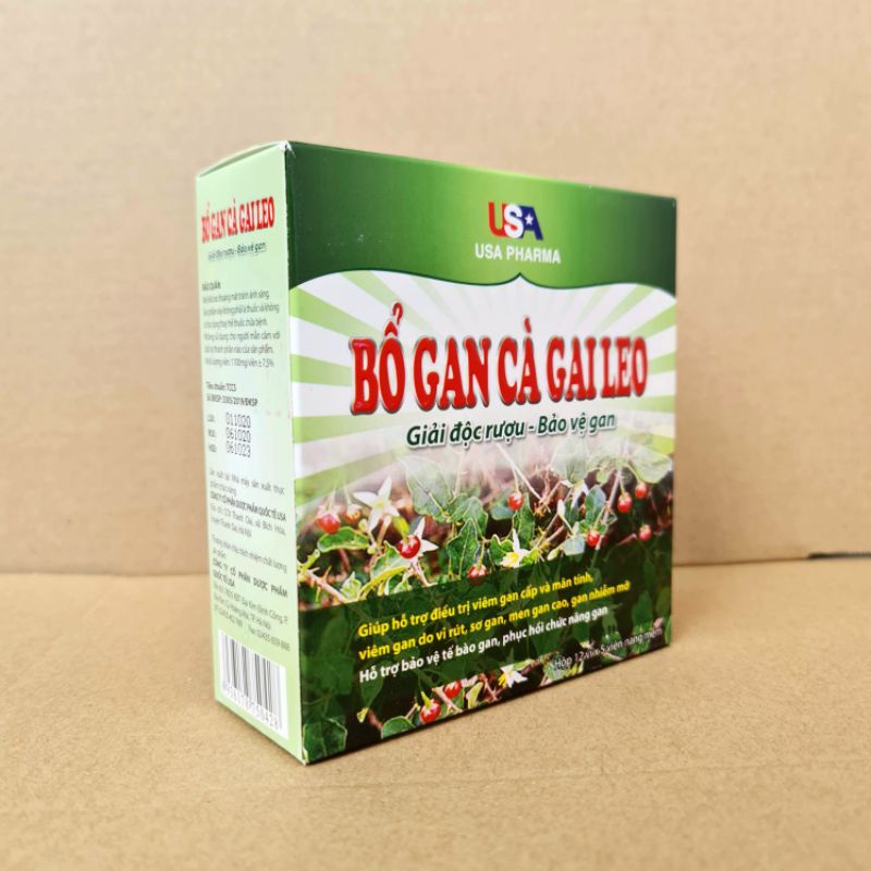 Bổ gan cà gai leo giúp mát gan, lợi mật, tăng cường chức năng gan hộp 60 viên