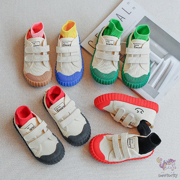 Giày Vải Canvas Màu Sắc Thời Trang Phong Cách Hàn Quốc Thời Trang Năng Động Cho Bé