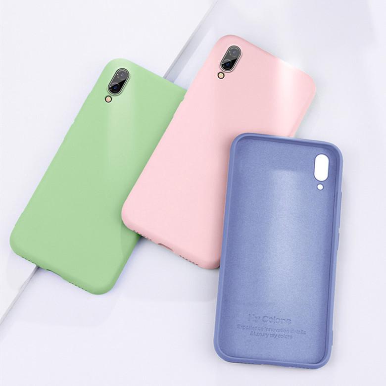 Ốp lưng dẻo màu trơn cho điện thoại Huawei Y6 Pro 2019 Case Y7 Y9 2019
