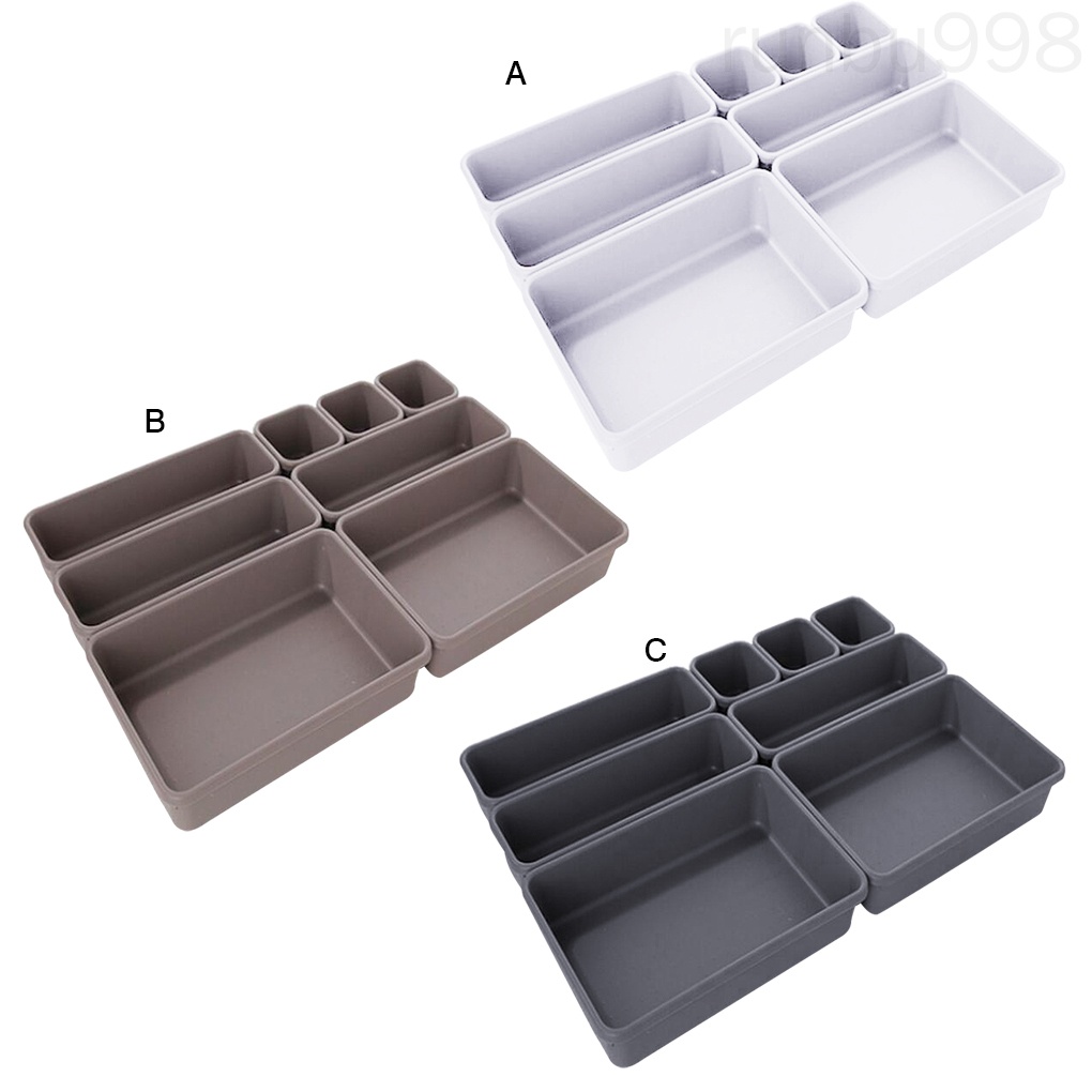 Set 8 khay nhựa chia ngăn kéo tiện dụng cho gia đình / văn phòng