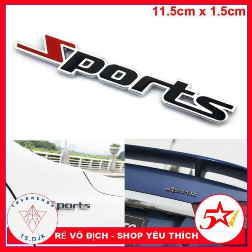 [HÀNG MỚI VỀ BÁN RẺ LẤY TƯƠNG TÁC] Logo kim loại SPORT 3D cao cấp gắn ô tô xe hơi xe máy