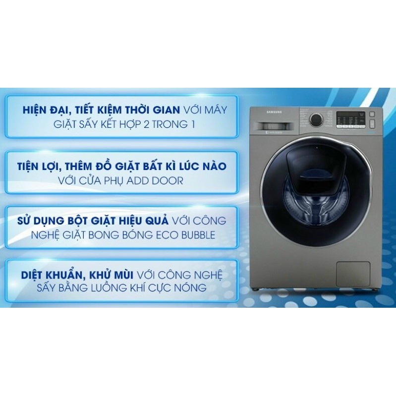 Máy giặt sấy Samsung AddWash inverter 9.5 kg WD95K5410OX/SV( Hàng mẫu NEW Bảo hành chính 2 năm)