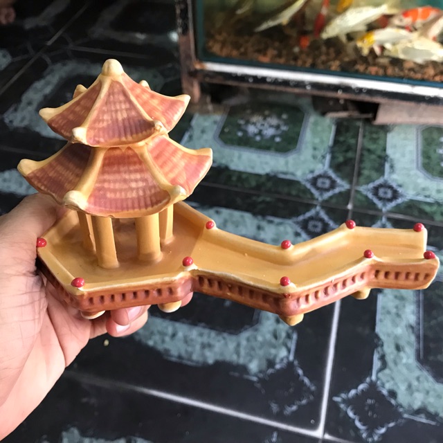 CẢNH TRANG TRÍ HỒ CÁ NON BỘ DÀI 21CM CAO 12CM