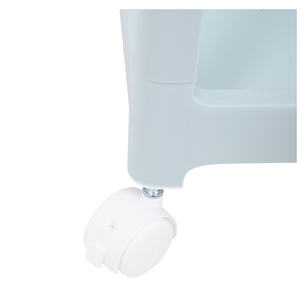HomeBase STACKO Kệ để đồ bằng nhựa 4 tầng có bánh xe TILLA Thái Lan W41xD26xH47cm màu trắng