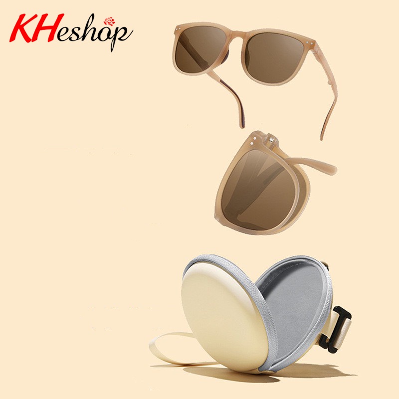 [Hè 2022] Kính Râm  Thời Trang tròng phân cực, gọng gấp tiện lợi form vuông bầu dễ phối đồ, có bán hộp kèm mã Y2201