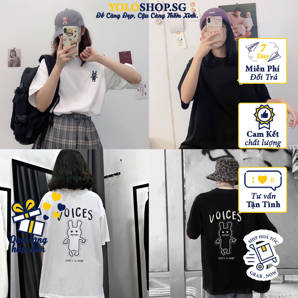 Áo thun tay lỡ  VOICES  phông Unisex nam nữ tee oversize form rộng pull Ulzzang Streetwear Hàn Quốc vải mềm