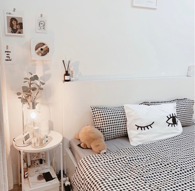 [FREESHIP] Bộ chăn ga poly cotton: caro đen trắng | BigBuy360 - bigbuy360.vn