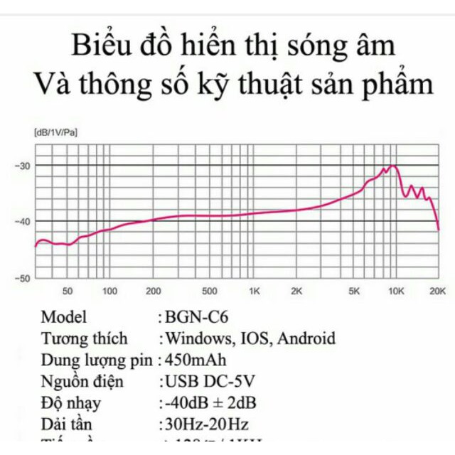 Micro live stream hát thu âm trên điện thoại C6