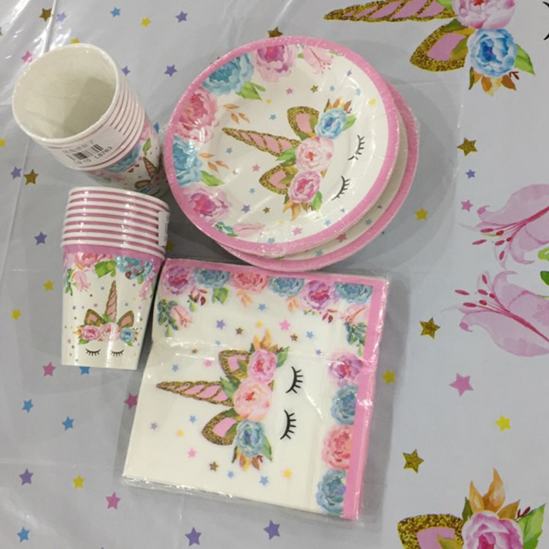 Bộ phụ kiện trang trí bánh kem hình kỳ lân dễ thương