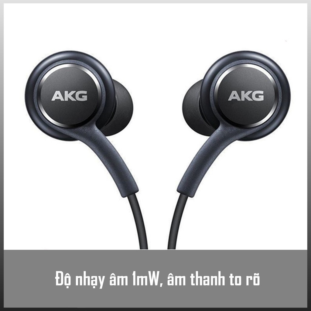 Tai nghe EARPHONE AKG S10+, tai nghe nhét tai có mic dây cáp bọc dù classic kèm 2 cặp núm phụ silicon