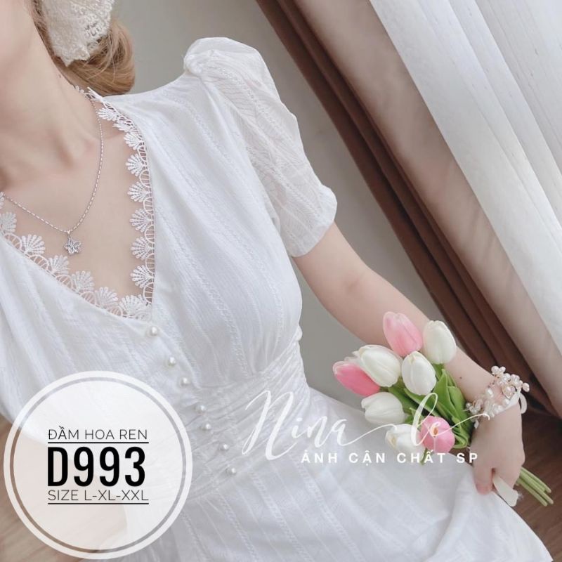 Đầm big size hoa ren từ 60kg-90kg