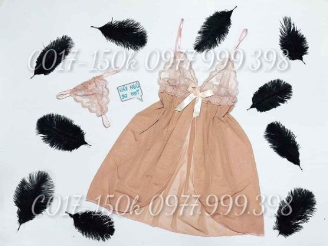 váy ngủ đầm ngủ xẻ tà chất thun co dãn thoáng mát