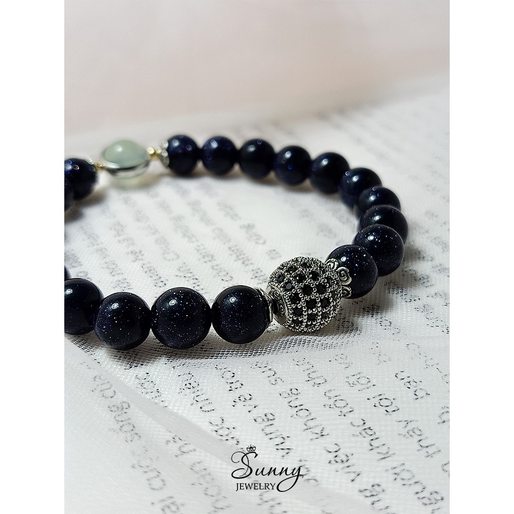 Vòng Tay Phong Thủy VTBT02, Vòng Tay Mix Charm Lấp Lánh Hợp Mệnh THỦY Dành Cho Nữ - Sunny Jewelry