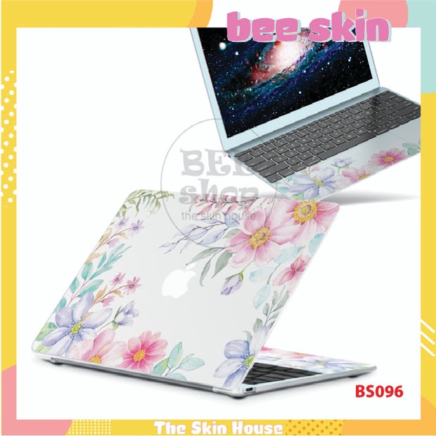Skin dán laptop BEE SKIN mẫu Flower cho Macbook/HP/ Acer/ Dell /ASUS/Lenovo/Toshiba