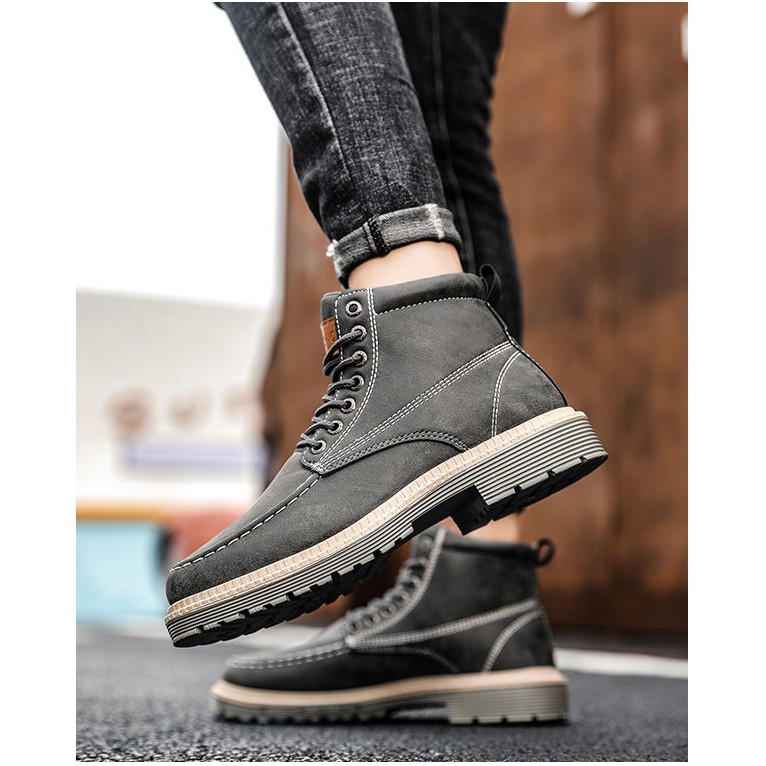 Giày cao cổ nam Fashion kiểu dáng đường phố bụi bặm mẫu mới 2020 | BigBuy360 - bigbuy360.vn