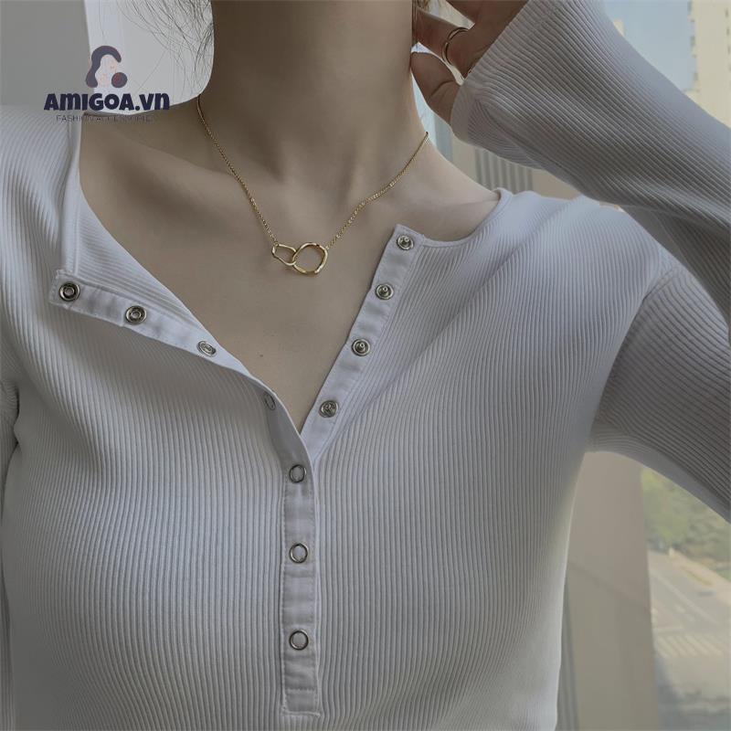 ✨✨Vòng Cổ Kim Loại Mặt Tròn Thời Trang Sáng Tạo Cho Nữ