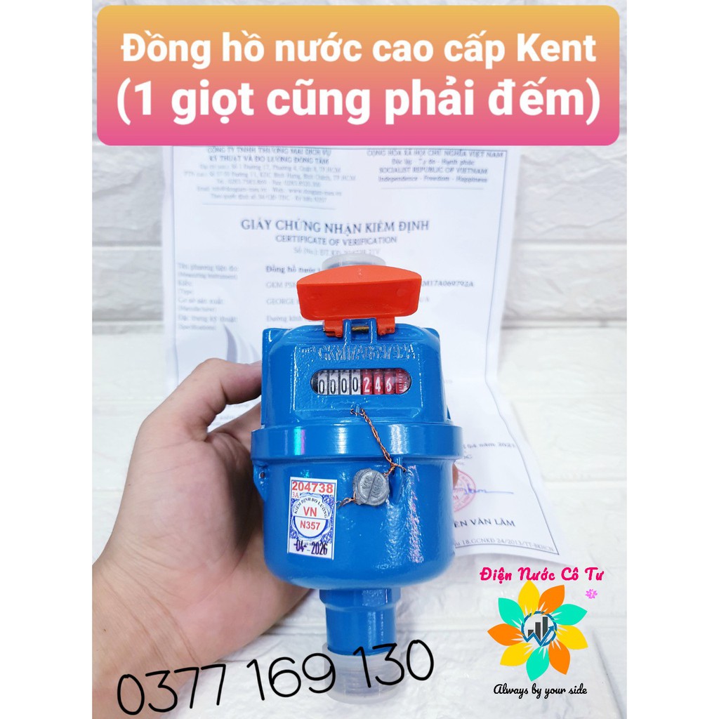 Đồng hồ nước cao cấp KENT MALAYSIA Khả năng đếm cực nhỏ lên tới 1/10 của lít