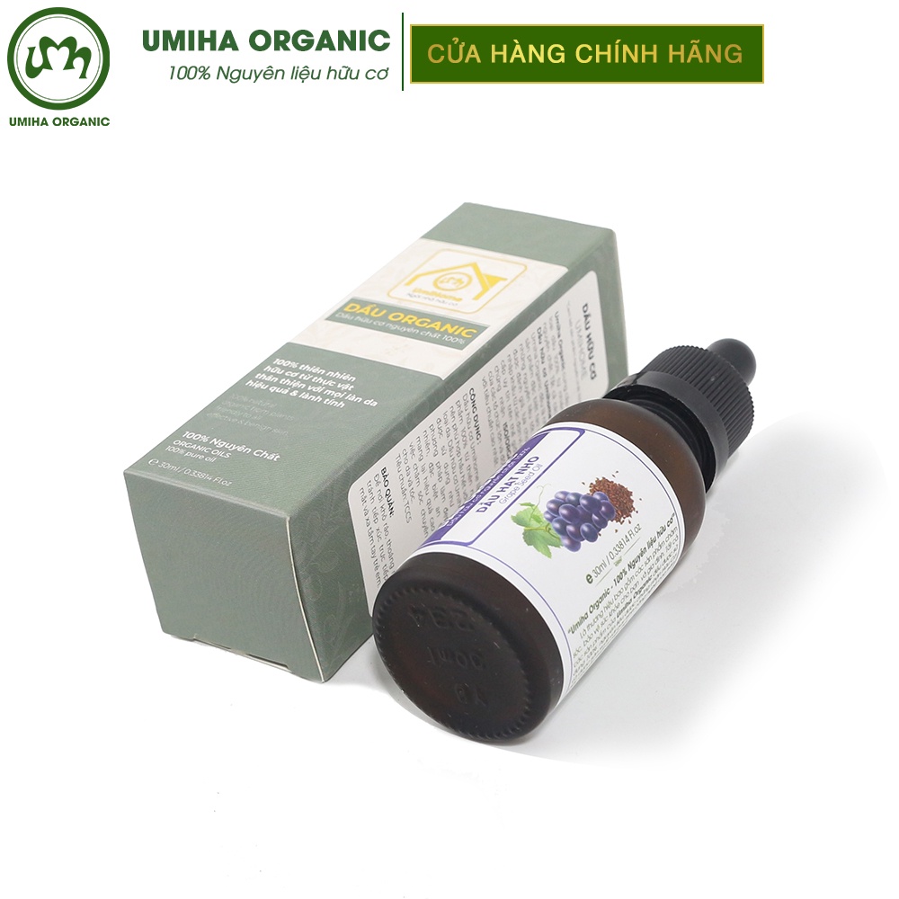 Dầu Hạt Nho hữu cơ UMIHA nguyên chất | Pure Grape Seed Oil 100% Organic 10ml