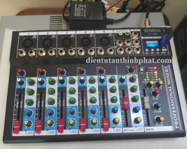 Mixer trộn âm thanh F7 Màn hình led | Có bluetooth