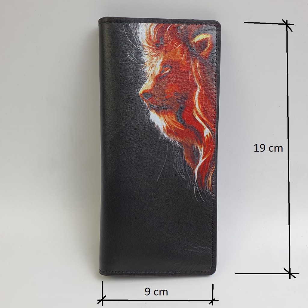 [Da thật] Ví dài cầm tay nam/nữ da bò thật WL111-UV1 (Black) - 100% da bò thật, BH 3 năm
