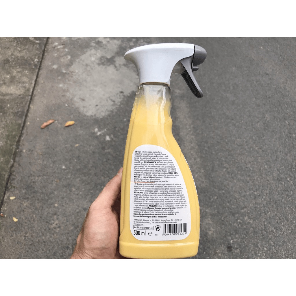 Dung Dịch Làm Sạch Đánh Bóng Nhanh Sơn Ướt Sonax High Speed Wax 288200 Tặng khăn