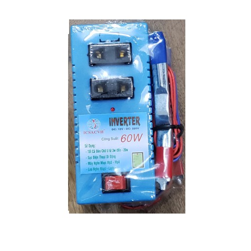 Bộ đảo điện Inverter 12V Lên 220V công suất 60W