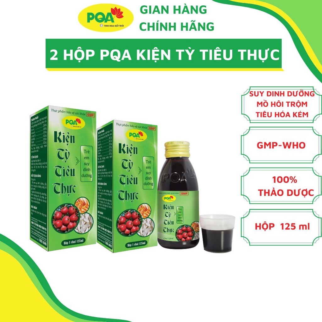 PQA Kiện Tỳ Tiêu Thực Dùng Cho Người Bị Suy Dinh Dưỡng, Gầy Còm,Biếng Ăn, Ăn Uống Khó Tiêu, Mồ Hôi Trộm - 2 CHAI