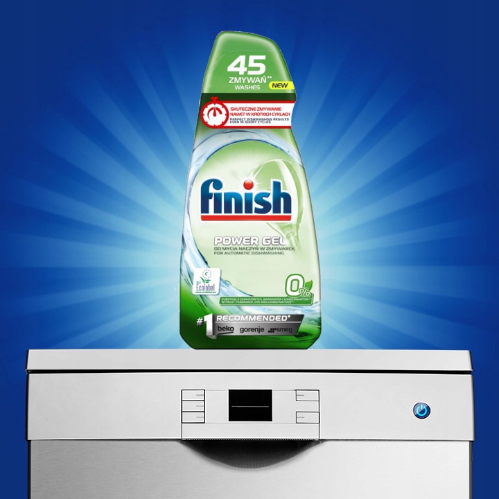 Combo chất tẩy rửa Finish : Combo 2 Gel Finish Eco 0% 900ml