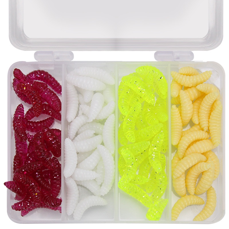Set 100 Hạt Bắp Giả Mềm Làm Mồi Câu Cá 2cm 0.5g