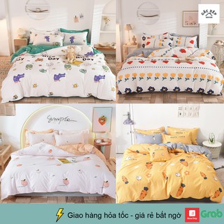 Bộ chăn ga gối đệm 5 món cotton poly, Vintage Hàn Quốc - Gác xép decor