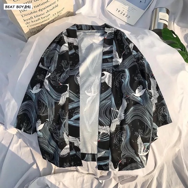 Áo khoác kimono nam ullzang style