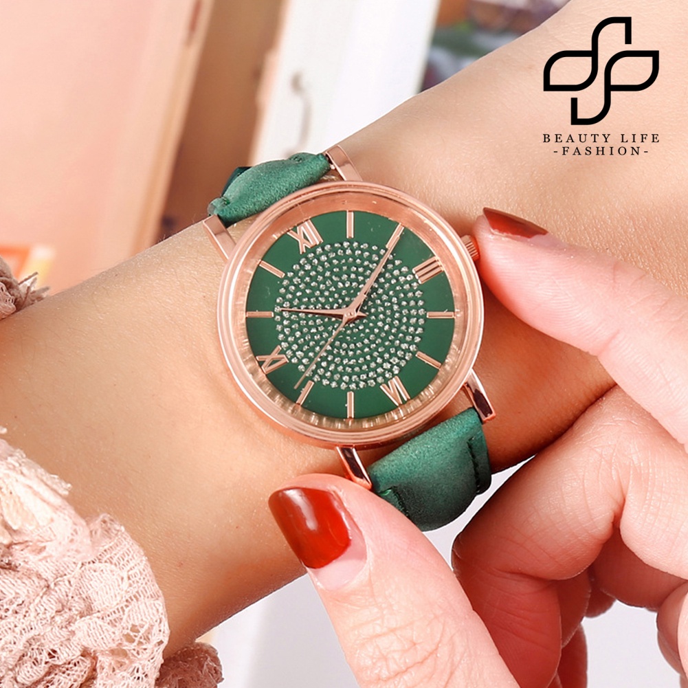 BEA™ Women Fashion Inlaid Dial Display Quartz Wrist Watch