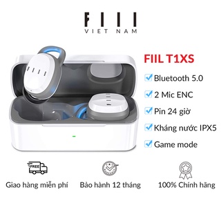Tai nghe True Wireless FIIL T1XS - Phiên bản Quốc tế | Bluetooth 5.0, Pin 24 giờ